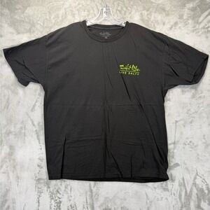 Salt Life Mens XL Live Salty Graphic T-Shirt Black Neon Green Blue Fishing Tee